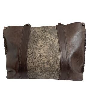 DARCY MARKS LONDON Leather Tote Purse, Shoulder Bag Handbag Pebbled Brown